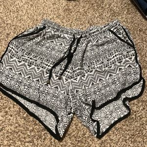 Black and White Comfy Shorts